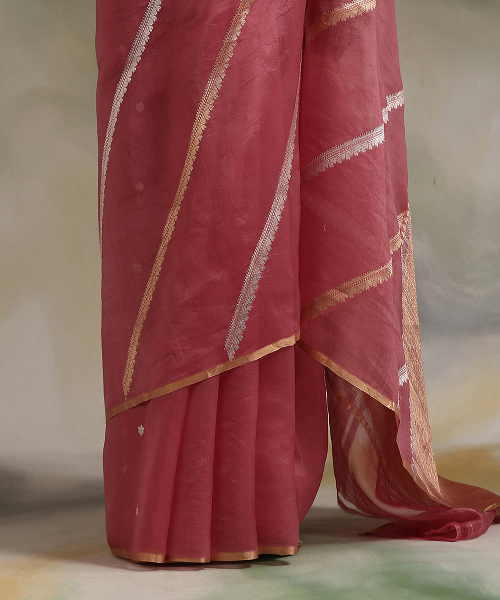 Pink_Handloom_Pure_Kora_Silk_Banarasi_Saree_With_Sona_Rupa_Aada_Jaal_WeaverStory_04