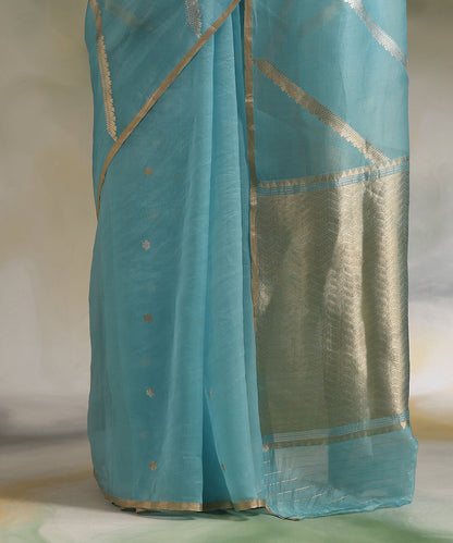 Handloom_Sky_Blue_Pure_Kora_Silk_Banarasi_Saree_With_Sona_Rupa_Aada_Jaal_WeaverStory_04