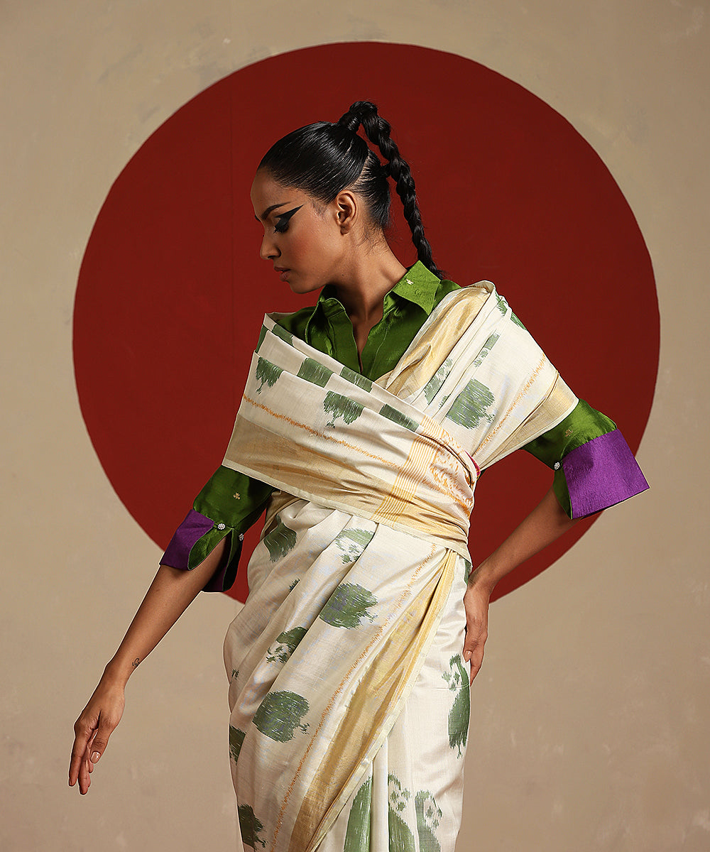 Offwhite_Handloom_Pure_Mulberry_Silk_Single_Ikat_Patola_Saree_WeaverStory_01