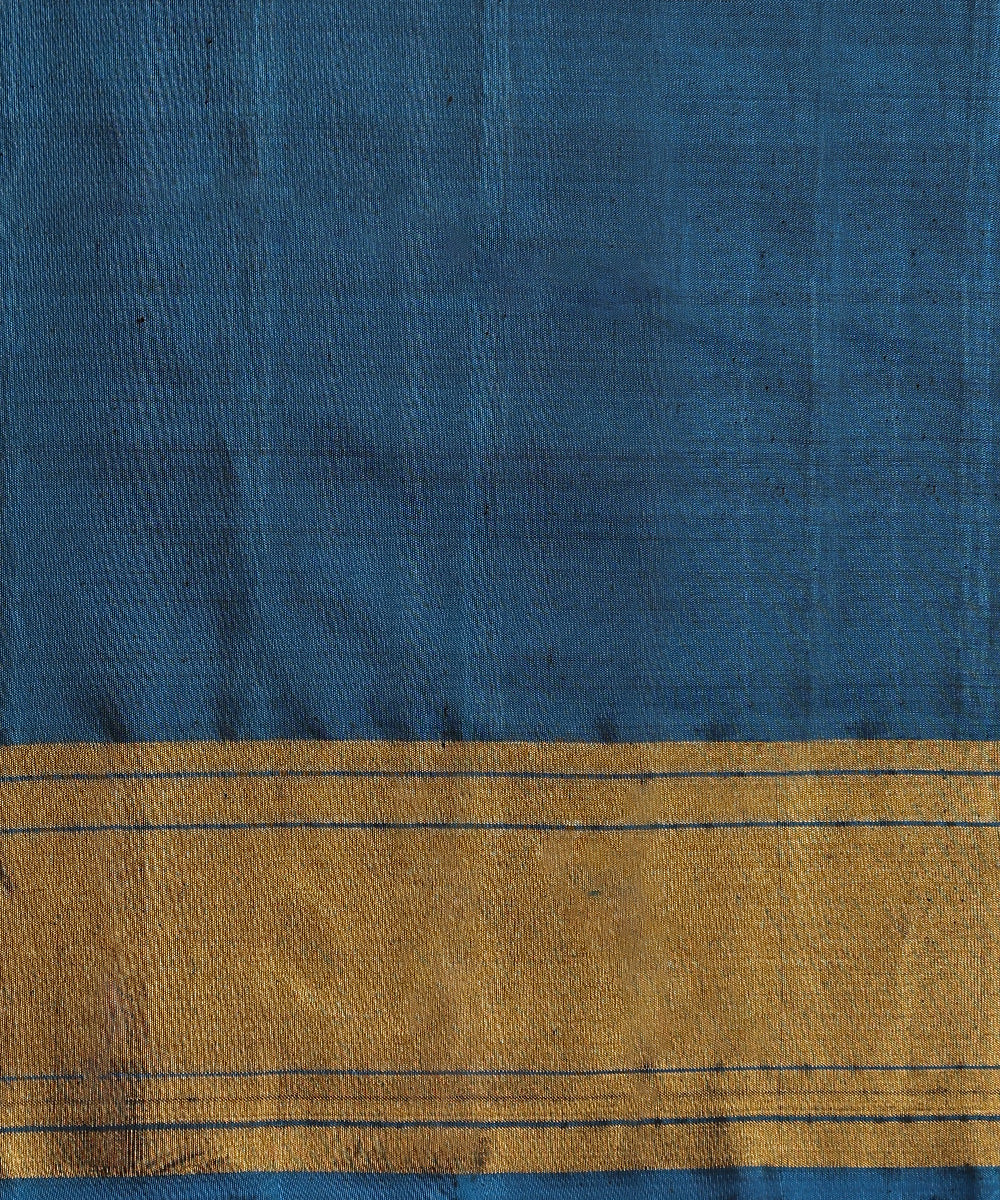 Blue_Double_Shade_Handloom_Pure_Mulberry_Silk_Ikat_Patola_Saree_With_Tissue_Border_WeaverStory_05