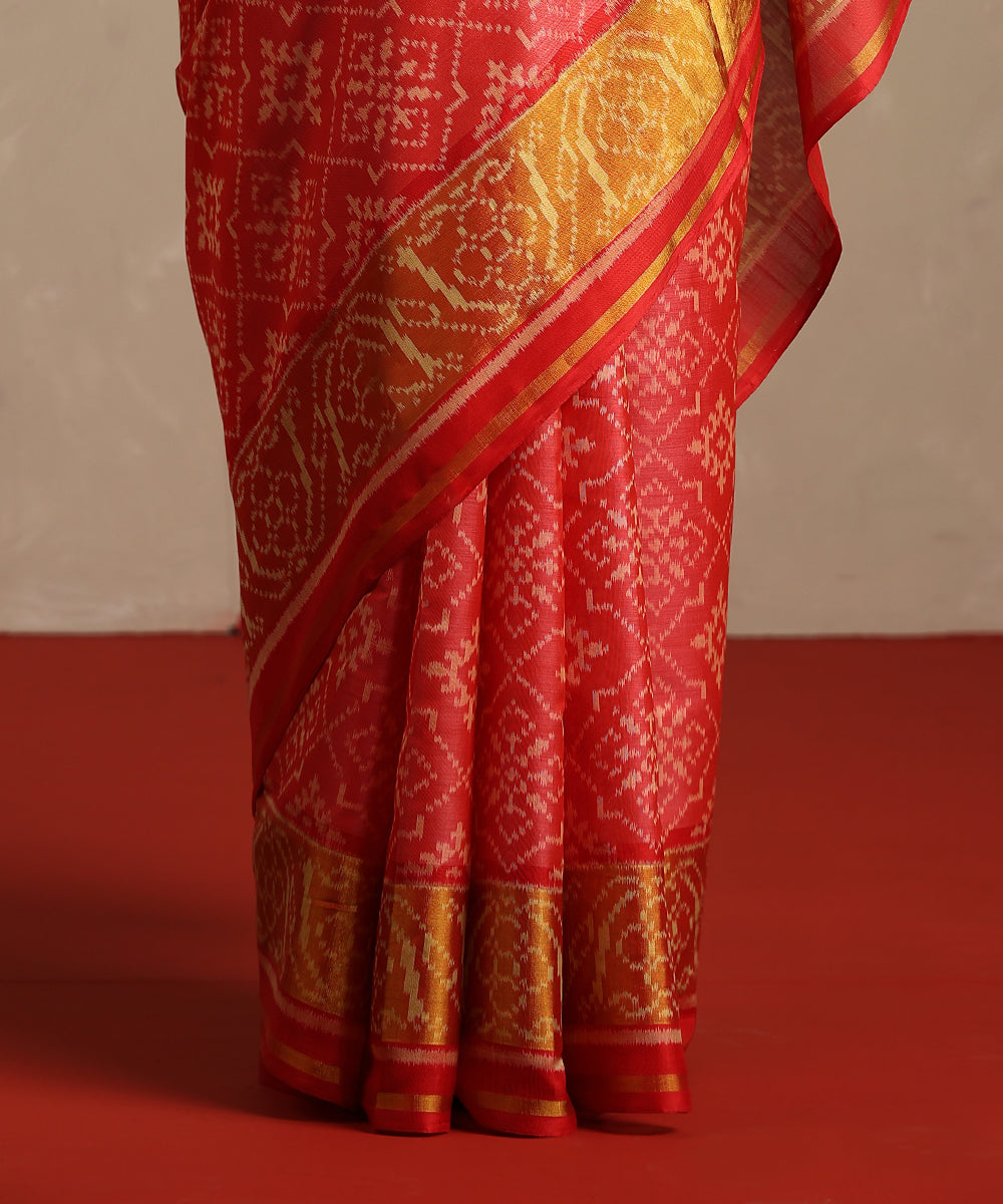 Red_And_Mustard_Double_Shade_Handloom_Pure_Mulberry_Silk_Ikat_Patola_Saree_WeaverStory_04