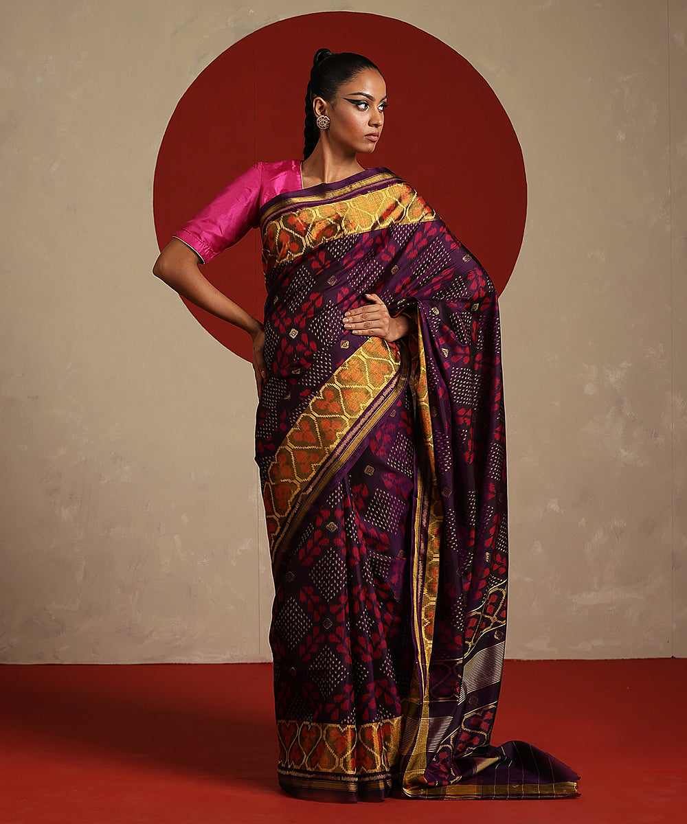 Buy Midnight Black Patola Saree online-Karagiri – Karagiri Global