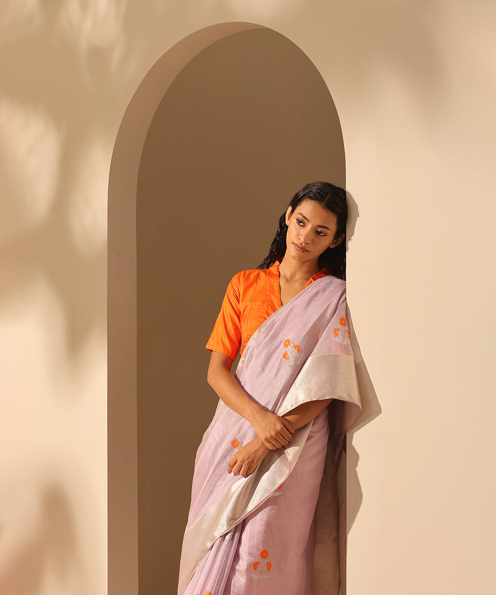 Lilac_Handloom_Tissue_Chanderi_Silk_Saree_With_Broad_Border_WeaverStory_01