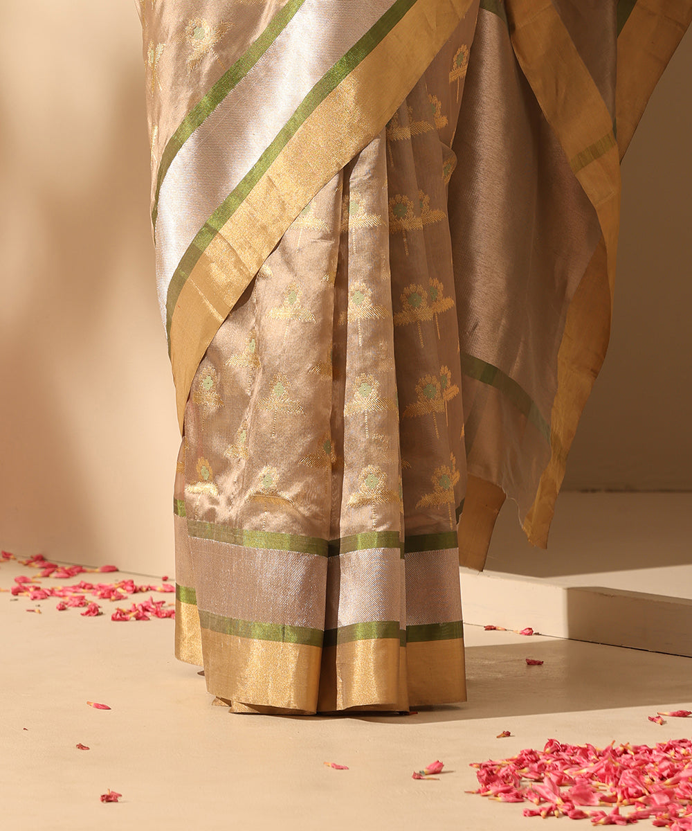 Pastel_Mouse_Handloom_Pure_Chanderi_Silk_Saree_With_All_Over_Sunflower_Motifs_WeaverStory_04