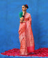 Handloom_Pink_And_Orange_Dual_Tone_Kimkhab_Banarasi_Saree_With_Meenakari_WeaverStory_02