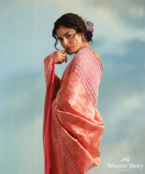 Pastel Mauve Soft Tissue Silk Saree With Kalamkari Blouse – STORI