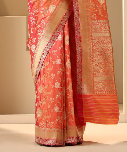 Handloom_Pink_And_Orange_Dual_Tone_Pure_Katan_Silk_Saree_WeaverStory_04