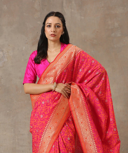 Orange_and_Pink_Handloom_Katan_Georgette_Banarasi_Patola_Saree_with_Cutwork_Weave_WeaverStory_01