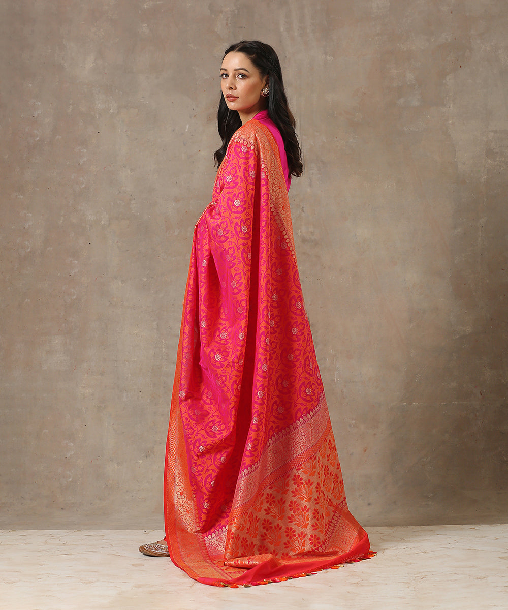 Orange_and_Pink_Handloom_Katan_Georgette_Banarasi_Patola_Saree_with_Cutwork_Weave_WeaverStory_03