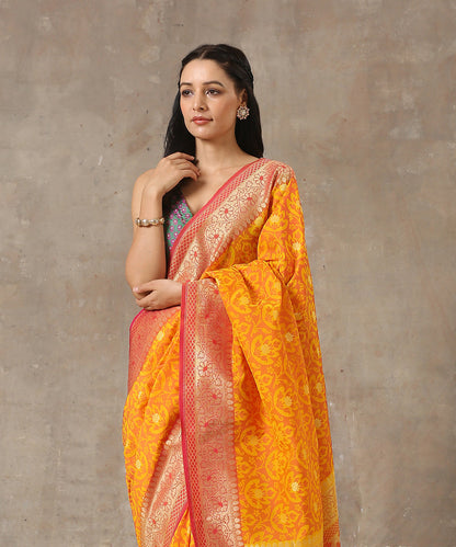 Yellow_and_Orange_Handloom_Katan_Georgette_Banarasi_Patola_Saree_WeaverStory_01