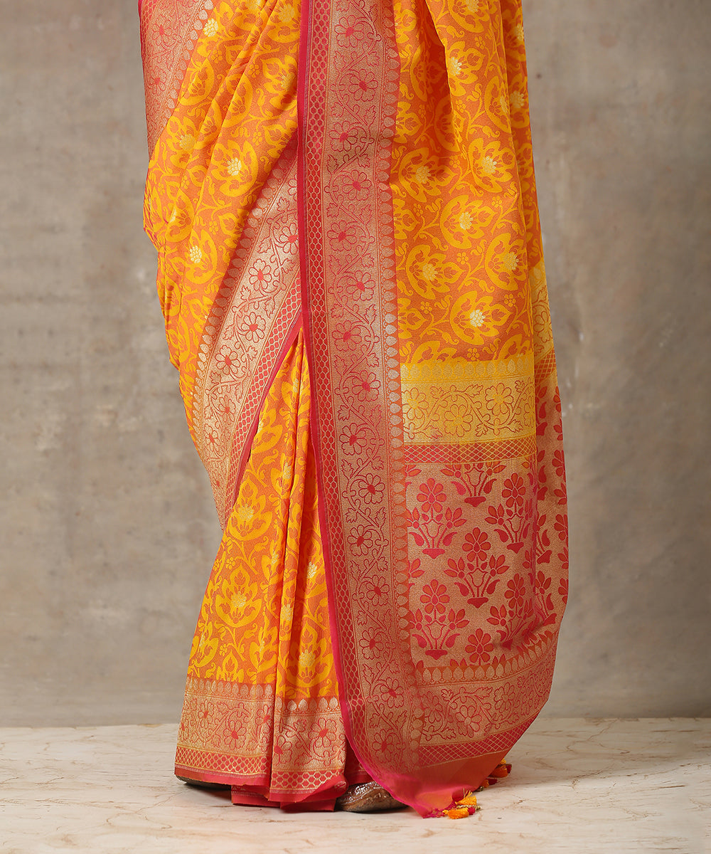 Yellow_and_Orange_Handloom_Katan_Georgette_Banarasi_Patola_Saree_WeaverStory_04