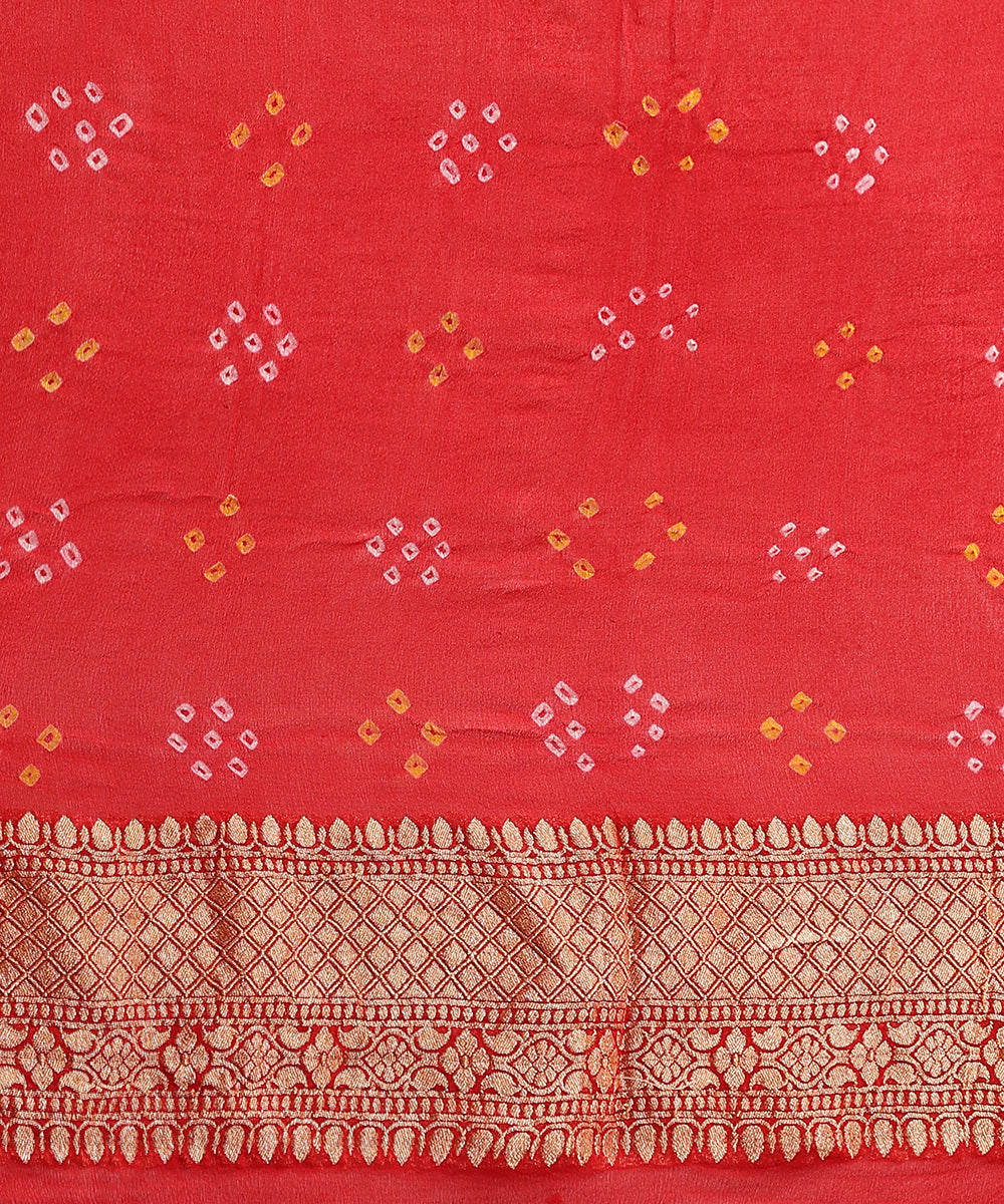 Red_And_Pink_Handloom_Ombre_Dyed_Pure_Georgette_Banarasi_Bandhej_Saree_WeaverStory_05