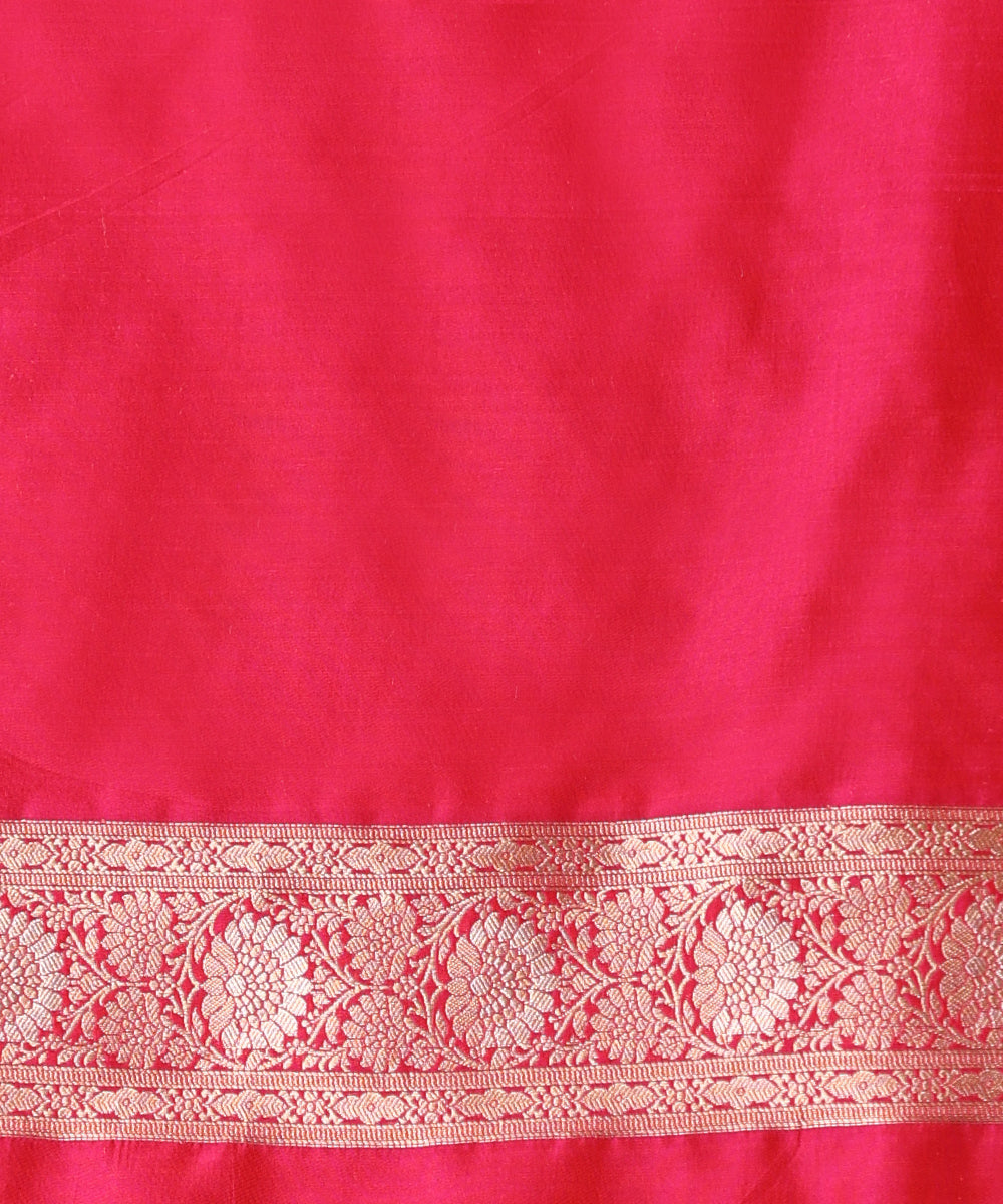 Handloom_Rani_Pink_Pure_Katan_Silk_Banarasi_Saree_With_Cutwork_Jaal_WeaverStory_05