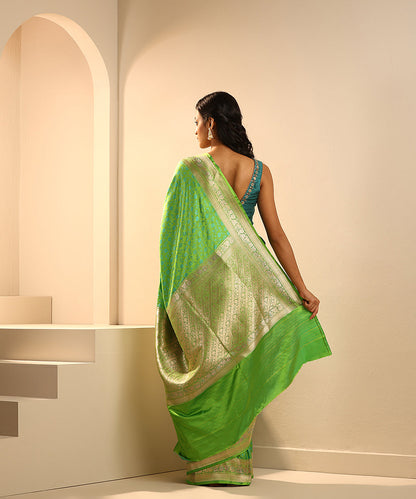 Lemon_Green_Handloom_Pure_Satin_Silk_Tanchoi_Banarasi_Saree_With_Zari_Border_WeaverStory_03