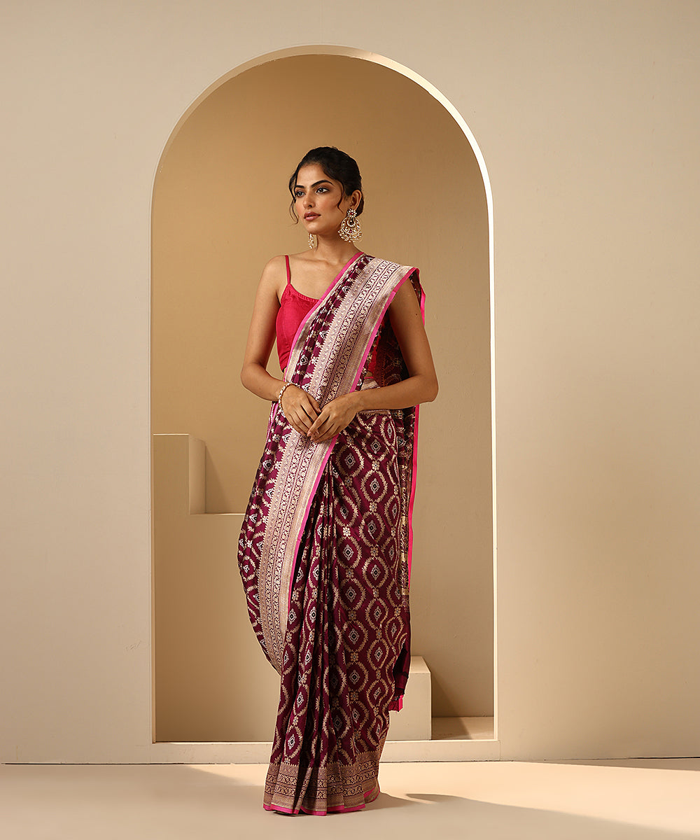 Purple_Handloom_Pure_Katan_Silk_Banarasi_Saree_With_Meenakari_WeaverStory_02