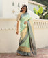 Handloom_Turquoise_Pure_Katan_Silk_Banarasi_Saree_With_Kadhwa_Boota_And_Broad_Shikargah_Satin_Border_WeaverStory_02