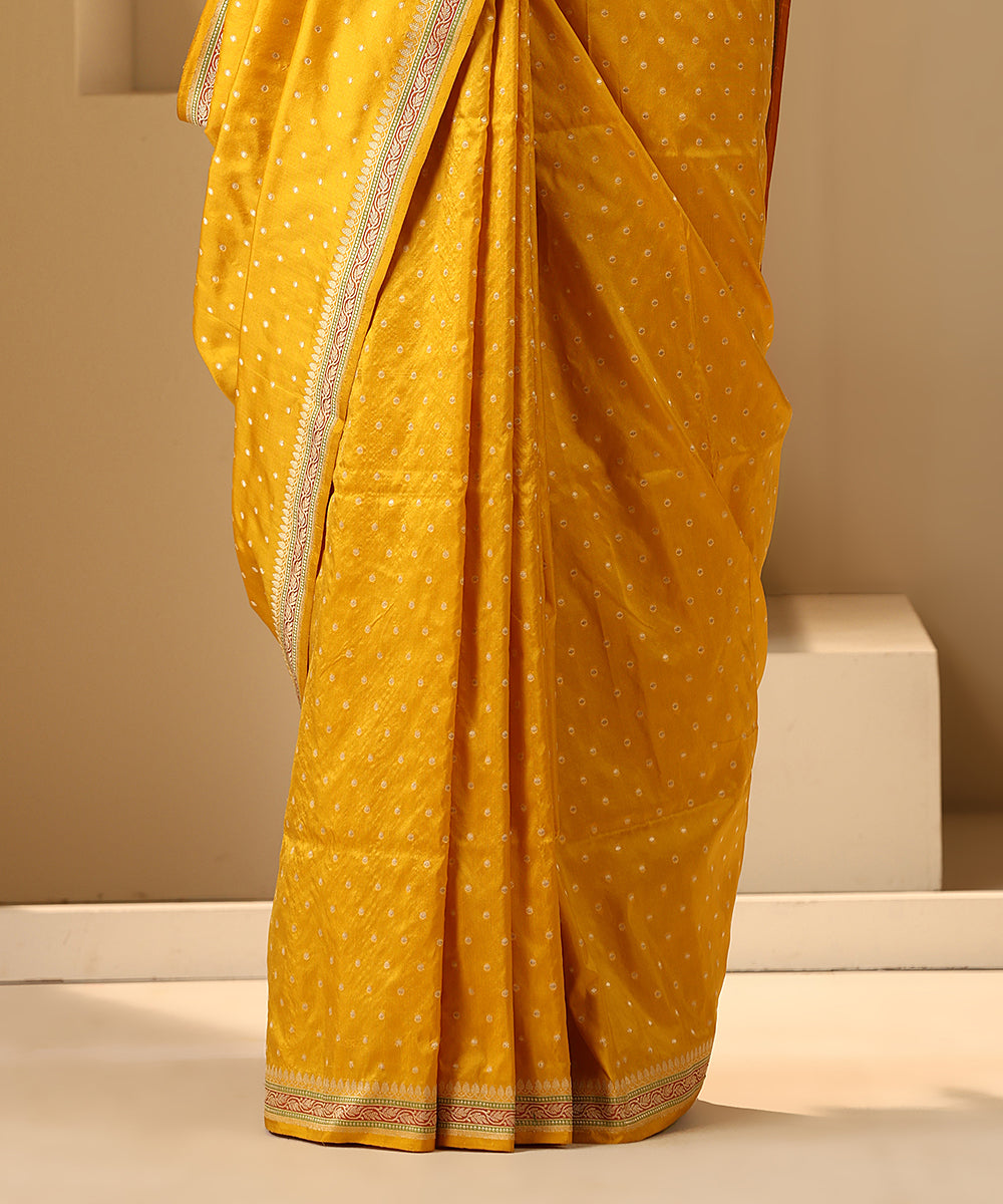 Mango_Yellow_Handloom_Pure_Katan_Silk_Banarasi_Saree_With_Kadhwa_Meenakari_Border_WeaverStory_04