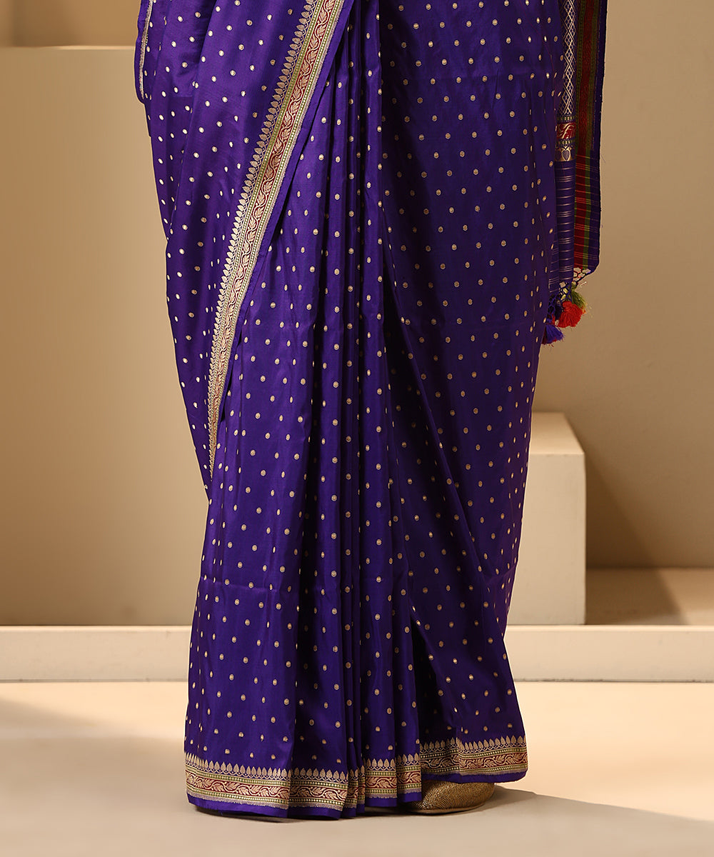 Handloom_Purple_Pure_Katan_Silk_Banarasi_Saree_With_Kadhwa_Meenakari_Border_WeaverStory_04