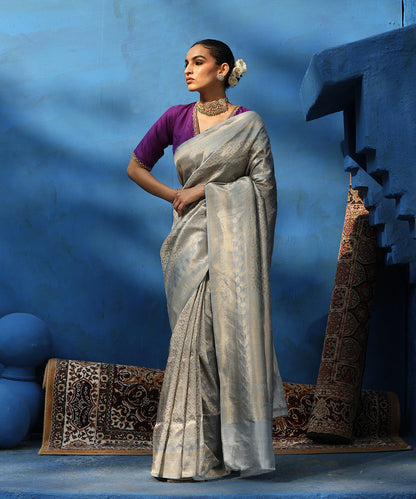 Grey_Handloom_Pure_Katan_Silk_Kimkhab_Banarasi_Saree_With_Meenakari_WeaverStory_02