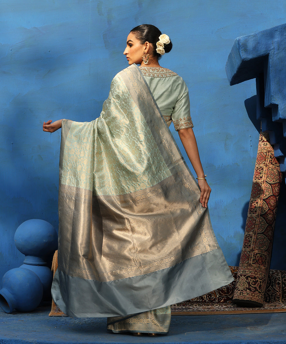 Handloom_Ice_Blue_Pure_Katan_Silk_Kimkhab_Banarasi_Saree_With_Grey_Border_WeaverStory_03