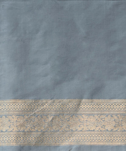 Handloom_Pigeon_Blue_Pure_Katan_Silk_Kimkhab_Saree_With_Dark_Blue_Border_WeaverStory_05