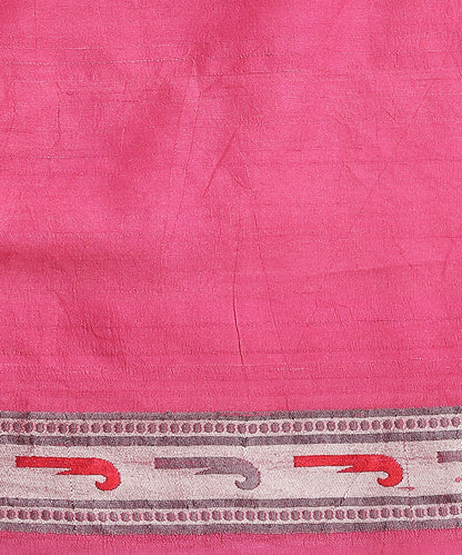 Handloom_Pink_Pure_Tusser_Georgette_Banarasi_Saree_With_Multicolour_Border_And_Cutwork_Booti_WeaverStory_06