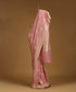 Pink_Handloom_Pure_Tusser_Georgette_Banarasi_Saree_With_Floral_Bootas_WeaverStory_01