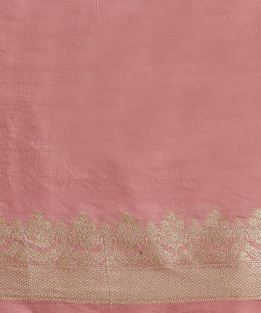 Pink_Handloom_Pure_Tusser_Georgette_Banarasi_Saree_With_Floral_Bootas_WeaverStory_06