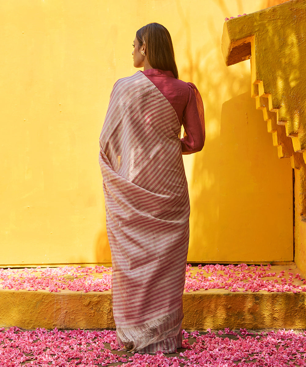 Handloom_Pink_And_Silver_Striped_Pure_Tissue_Chanderi_Saree_WeaverStory_03