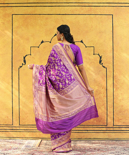 Handloom_Purple_Pure_Katan_Silk_Banarasi_Saree_With_Meenakari_WeaverStory_03