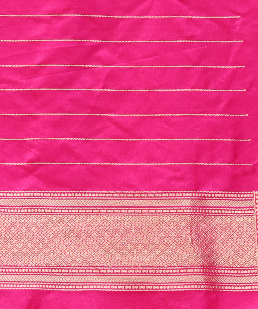 Handloom_Pink_Pure_Katan_Silk_Kimkhab_Banarasi_Saree_With_Meenakari_WeaverStory_05