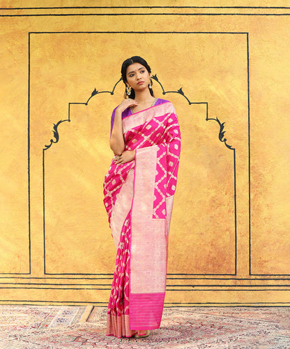Pink_Handloom_Pure_Katan_Silk_Banarasi_Saree_With_Kadhwa_Jaal_WeaverStory_02