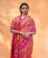 Peach_And_Pink_Handloom_Pure_Mulberry_Silk_Ikat_Patola_Saree_With_Tissue_Border_WeaverStory_01
