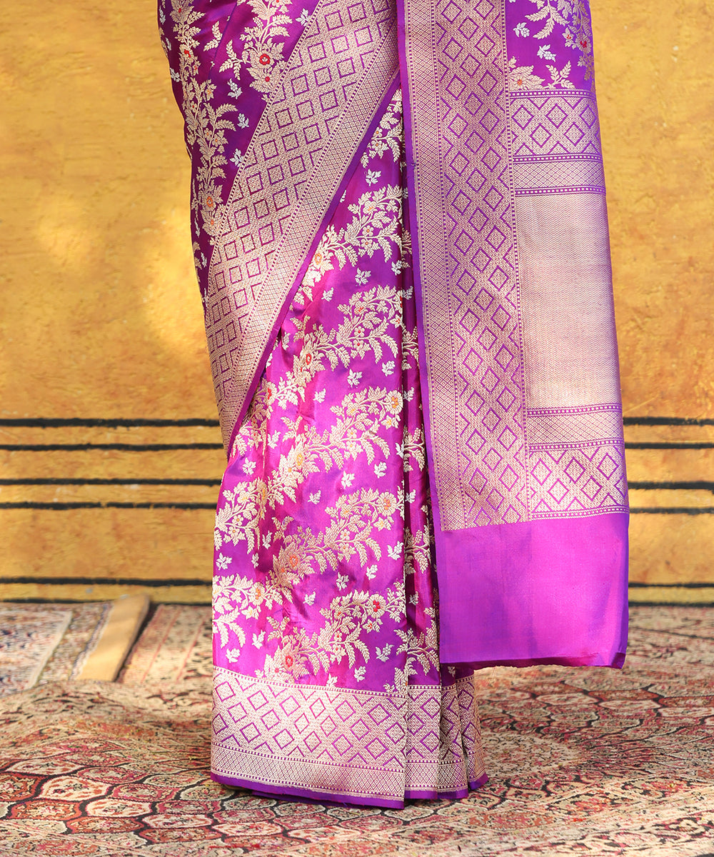 Purple_Handloom_Pure_Katan_Silk_Banarasi_Saree_With_Meenakari_WeaverStory_04