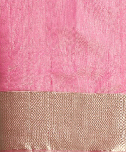 Pink_Handloom_Pure_Tissue_Chanderi_Saree_With_Bird_Motifs_And_Zari_Border_WeaverStory_06