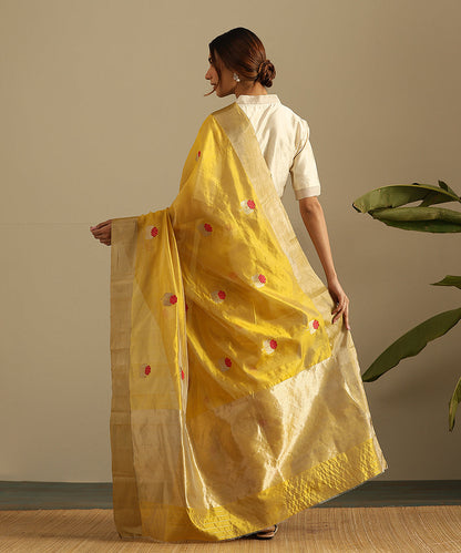 Henna_Green_Handloom_Pure_Silk_Chanderi_Saree_With_Floral_Motif__WeaverStory_03