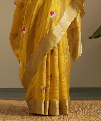 Henna_Green_Handloom_Pure_Silk_Chanderi_Saree_With_Floral_Motif__WeaverStory_05