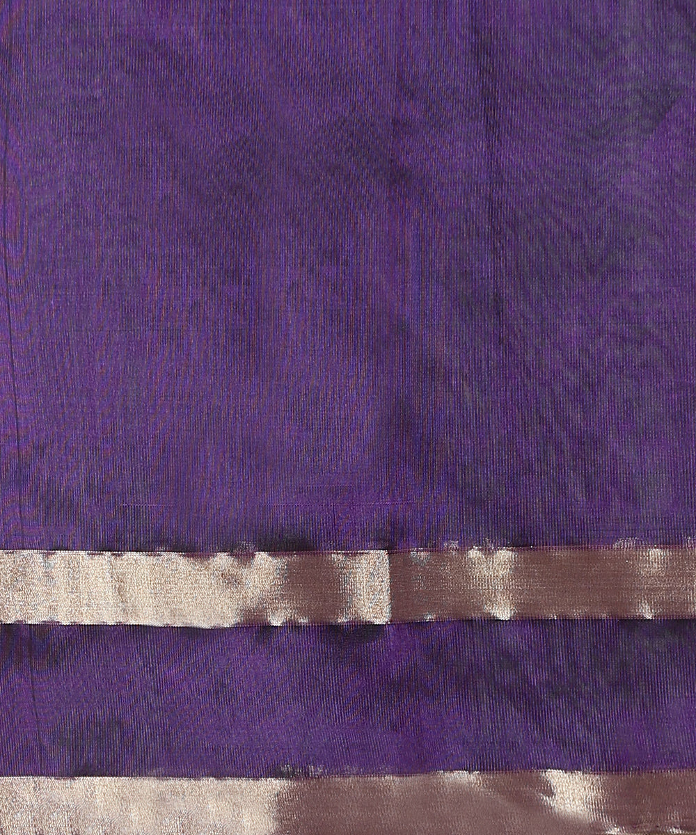Handloom_Purple_Pure_Silk_Chanderi_Saree_With_Gold_And_Silver_Zari_Floral_Motifs_WeaverStory_06