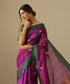 Handloom_Purple_Pure_Silk_Chanderi_Saree_With_Zari_Meenakari_Flowers_And_Green_Border_WeaverStory_01