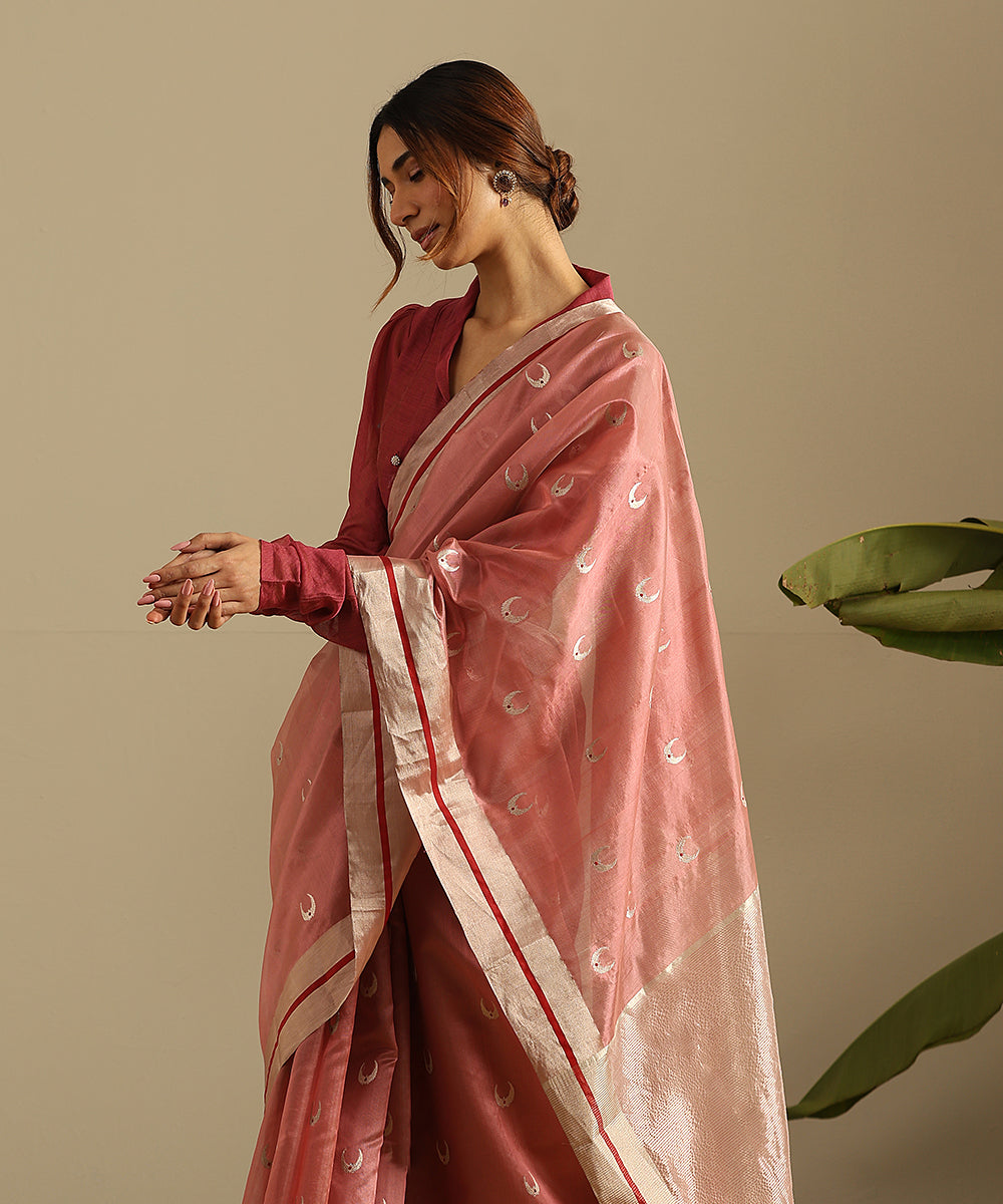 Rose_Pink_Handloom_Pure_Silk_Chanderi_Saree_With_Crescent_Moon_Motifs__WeaverStory_01