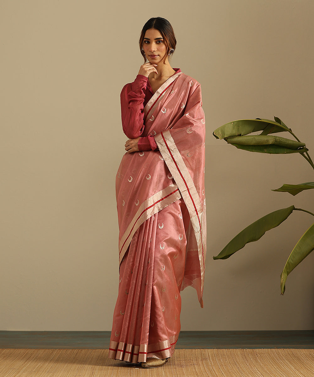 Rose_Pink_Handloom_Pure_Silk_Chanderi_Saree_With_Crescent_Moon_Motifs__WeaverStory_02