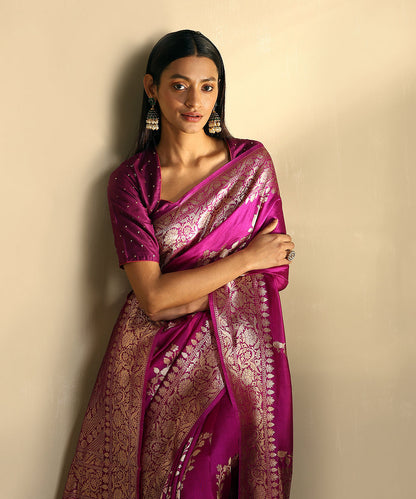 Handloom_Purple_Pure_Katan_Silk_Jangla_Banarasi_Saree_With_Aada_Bel_WeaverStory_02