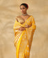 Handloom_Yellow_Pure_Katan_Silk_Banarasi_Saree_With_All_Over_Floral_Zari_Jaal_In_Cutwork_Weave_WeaverStory_01