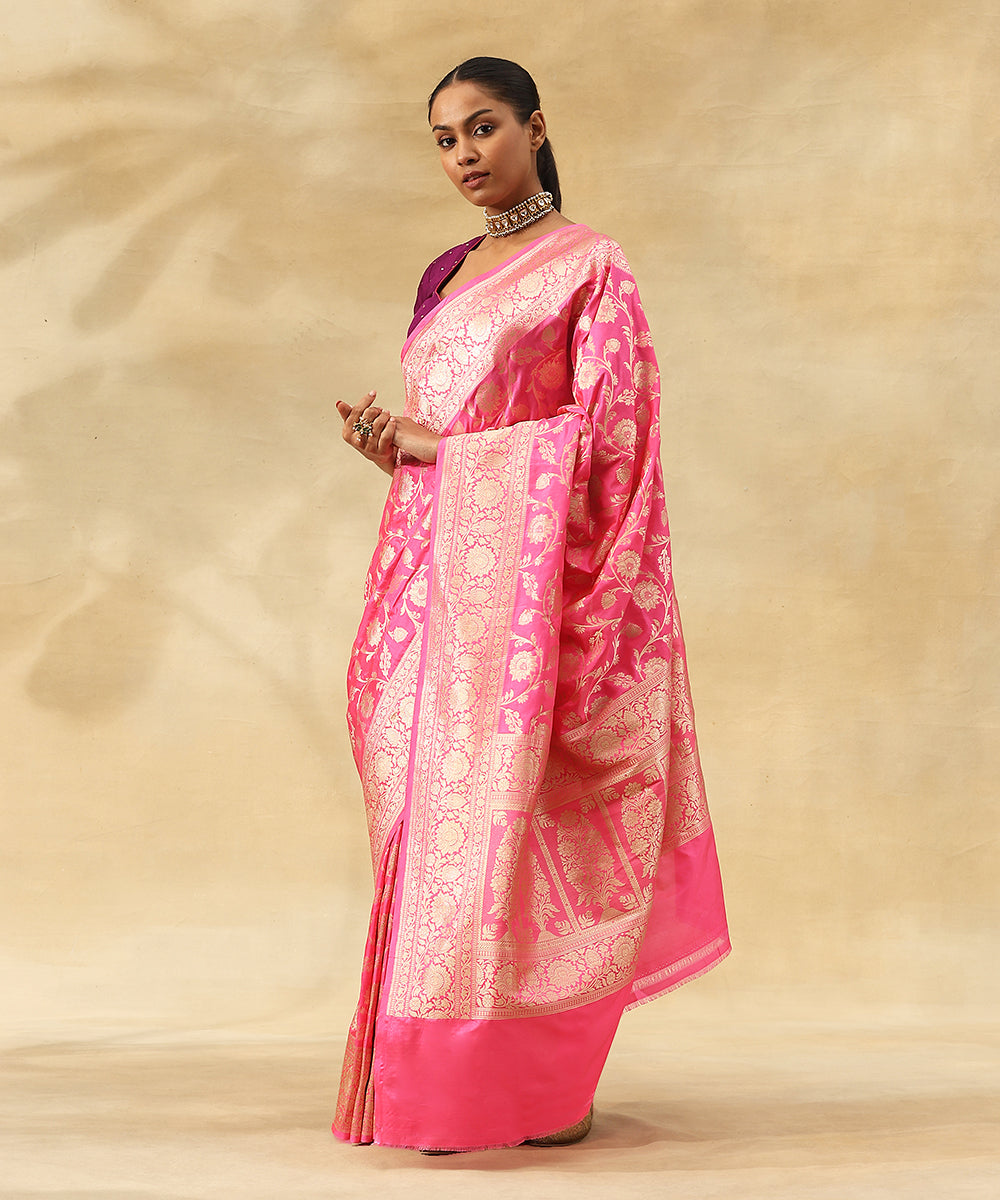 Handloom_Candyfloss_Pink_Pure_Katan_Silk_Handloom_Banarasi_Saree_With_Zari_Jaal_WeaverStory_02