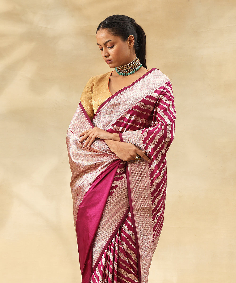 Handloom_Purple_Pure_Katan_Silk_Banarasi_Saree_With_Aada_Bel_WeaverStory_01