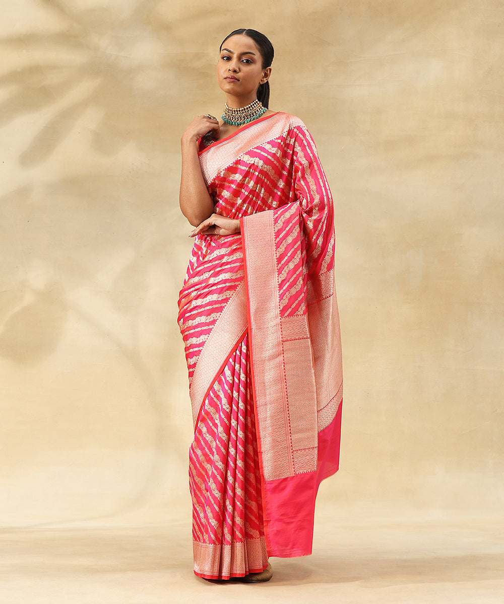 Pink_Dual_Tone_Handloom_Pure_Katan_Silk_Banarasi_Saree_With_Aada_Bel_Woven_WeaverStory_02