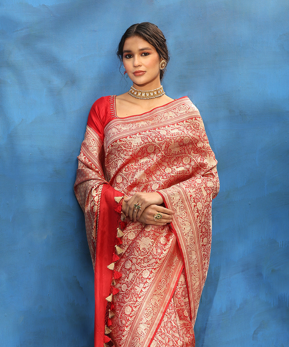 Maroon_Handloom_Pure_Katan_Silk_Handloom_Shikargah_Banarasi_Saree_In_Kimkhab_Weave_WeaverStory_02