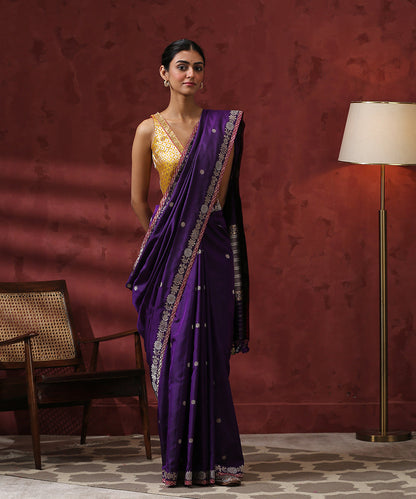 Purple_Handloom_Pure_Katan_Silk_Banarasi_Saree_WeaverStory_02