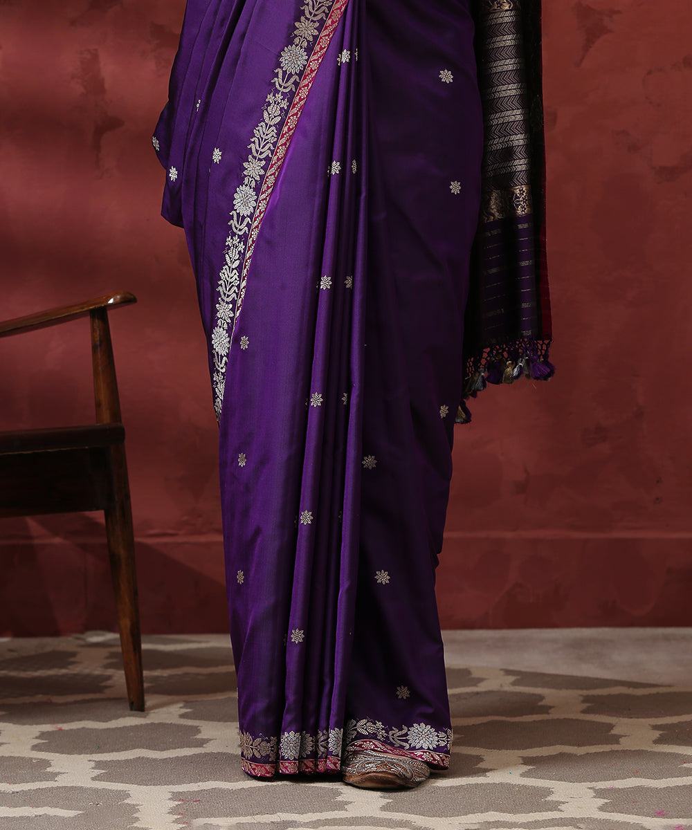 Purple_Handloom_Pure_Katan_Silk_Banarasi_Saree_WeaverStory_04