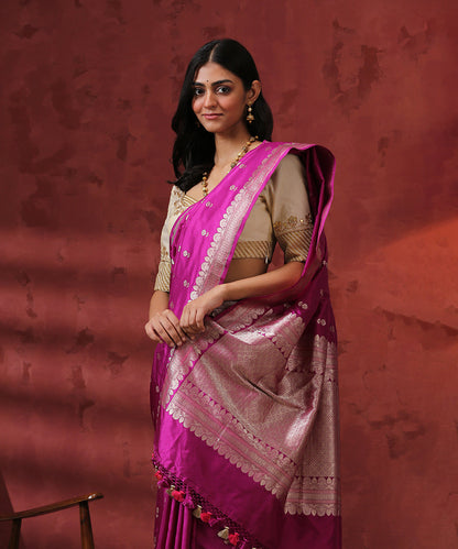 Handloom_Purple_Pure_Katan_Silk_Banarasi_Booti_Saree_WeaverStory_01